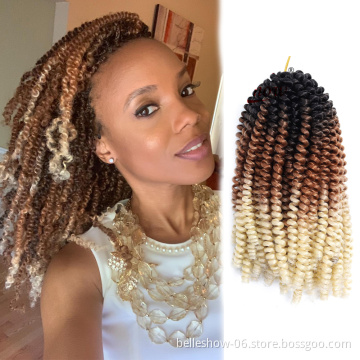 Hot sell 8'  wholesale ombre color spring twists  bulk spring twist hair